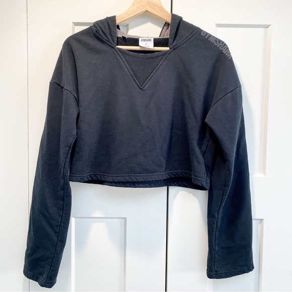 Gymshark Cropped Hoodie Sweatshirt - Picture 1 of 9